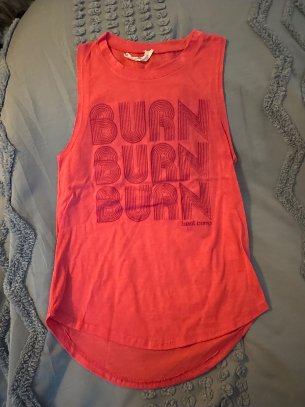 Burn Boot Camp Women's pink Muscle Tank Top - 'Burn' Graphic
